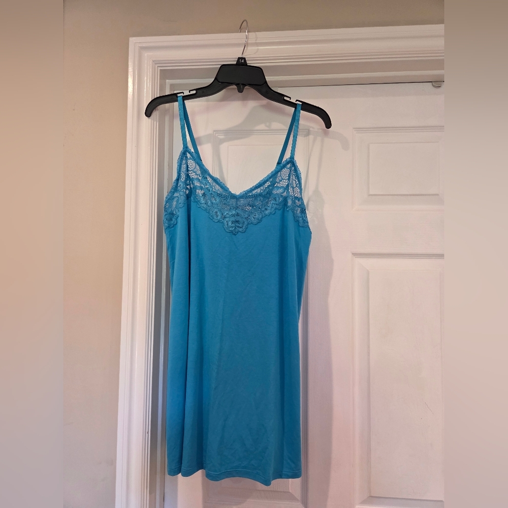 Flora Nikrooz Turquoise Lace Chemise
